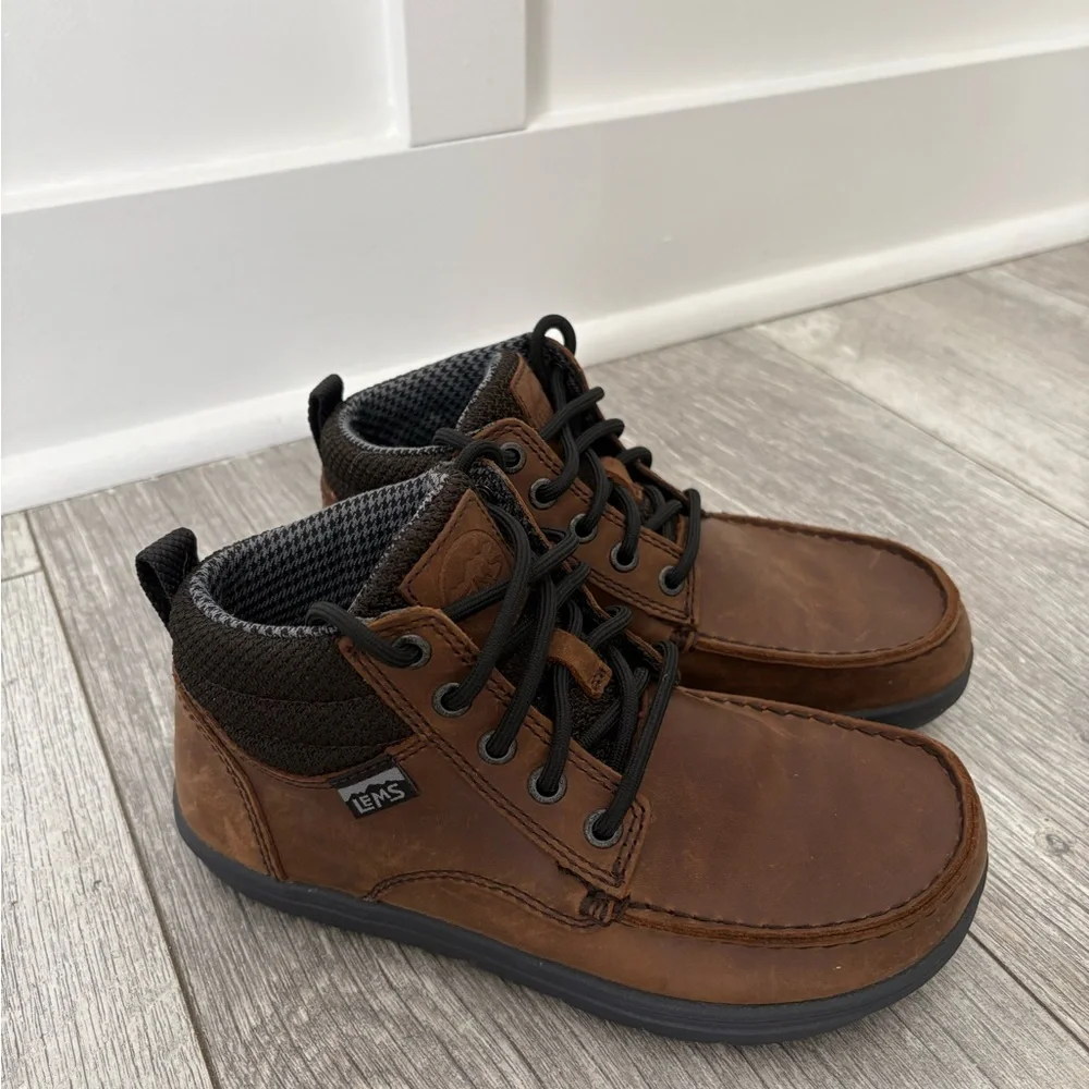 LEMS Men's Brown Leather Chukka Boot - Casual Lace-Up Comfort